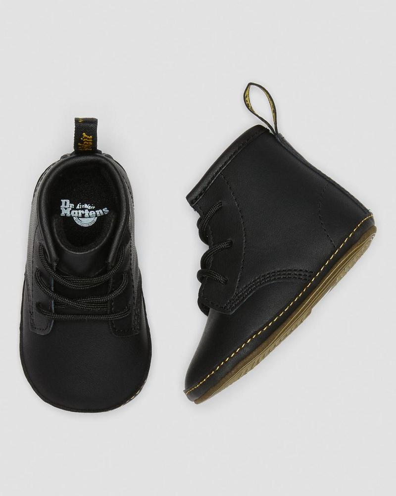 Dr Martens Newborn 1460 Auburn Leren Booties Vrijetijdslaarzen Kinderen Zwart | NL 159PJJ